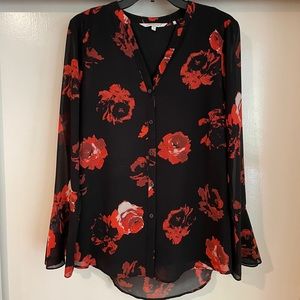 🍁 *Like New* Rose Blouse (Size 8) 🍁